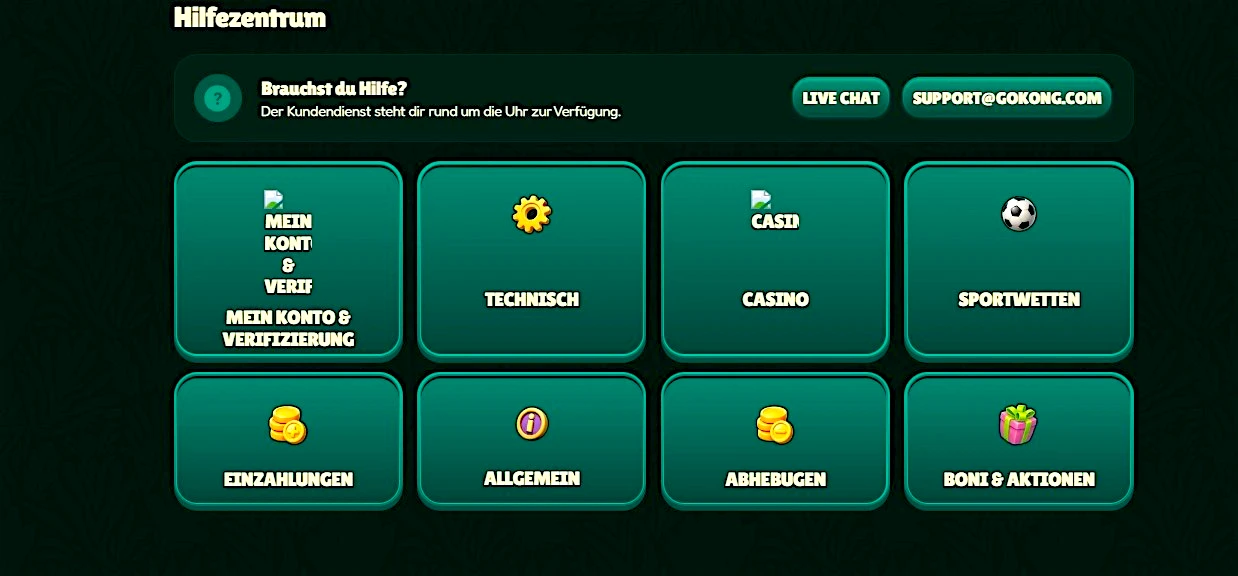 gokong casino kundensupport 